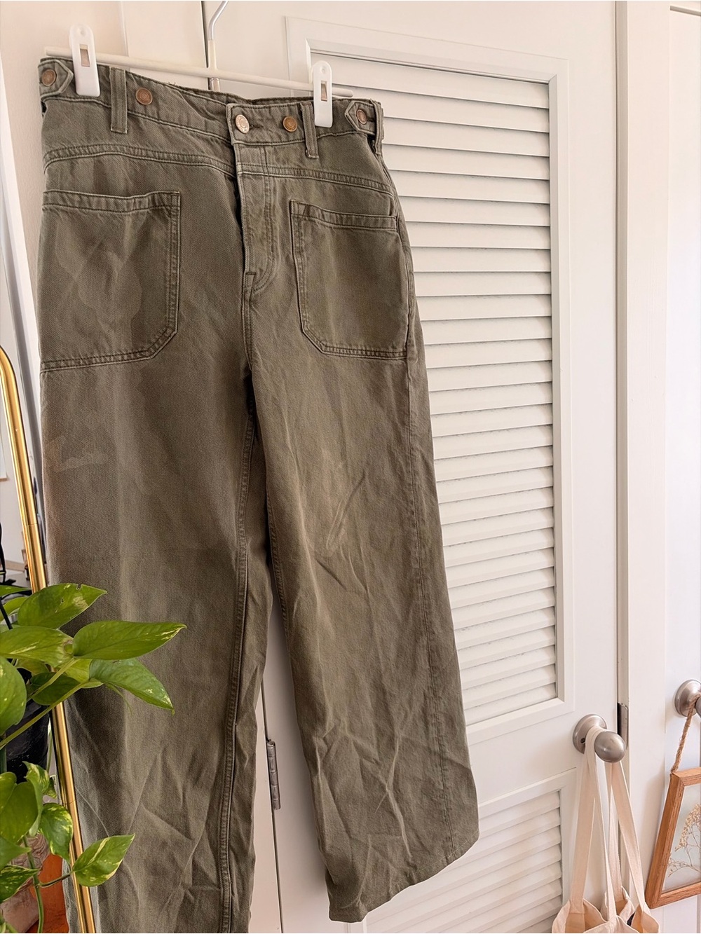 We The Free Olive Utility Cargo Pants